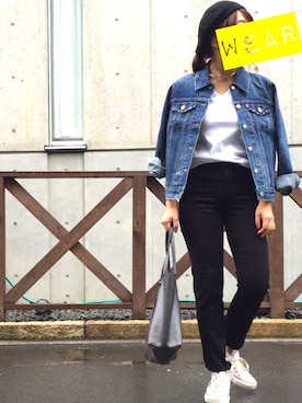 「ドラフトリーバイス」｜「アイテム（トートバッグ）」を使った、#K58さん（レディース・158cm）の秋コーディネート