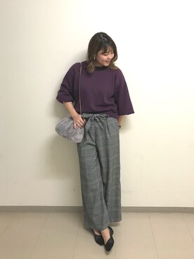 「DISCOAT（ディスコート）のアイテム（スウェット）」を使った、azusa1201__さん（レディース・165cm）の秋コーディネート