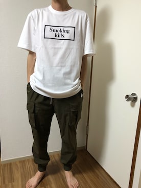 「smokingkills」｜s0325noguchiさん（メンズ・170cm）の春コーディネート