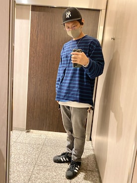 「YSTRDY's TMRRW（イエスタデイズトゥモロー）のアイテム（トップス）」を使った、potehe.higeoさん（メンズ・172cm）の春コーディネート