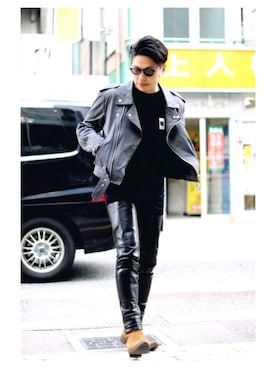 「TONSURE（トンシュアー）のアイテム」を使った、BIRTHDAYさん（メンズ・170cm）の冬コーディネート