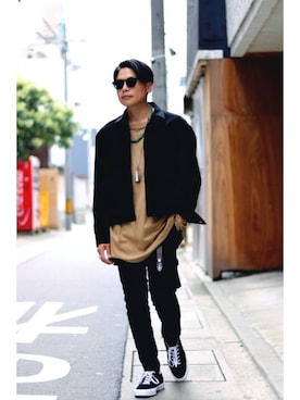 「HUMIS（ヒューミス）のアイテム」を使った、BIRTHDAYさん（メンズ・170cm）の夏コーディネート