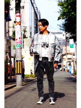 「HUMIS（ヒューミス）のアイテム」を使った、BIRTHDAYさん（メンズ・170cm）の夏コーディネート