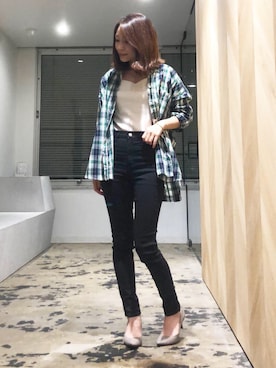 「MINELAL（ミネラル）のアイテム」を使った、あゆみんさん（レディース・158cm）の秋コーディネート