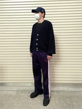 「Needles（ニードルス）のアイテム（パンツ、パープル系）」を使った、keitoさん（メンズ・176cm）の春コーディネート