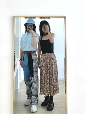 「travel」｜「アイテム（帽子）」を使った、Ingridさん（レディース・160cm）の夏コーディネート