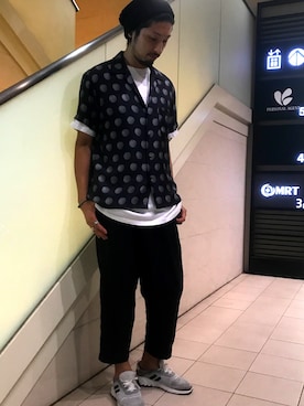 「CPH（シーピーエイチ）のアイテム（ニットキャップ/ビーニー）」を使った、ヤギさん（メンズ・185cm）の夏コーディネート