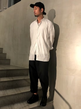 「ami（アミ）のアイテム」を使った、ヤギさん（メンズ・180cm）の秋コーディネート