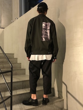 「ami（アミ）のアイテム」を使った、ヤギさん（メンズ・180cm）の秋コーディネート