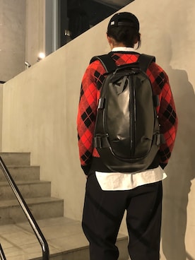 「ami（アミ）のアイテム」を使った、ヤギさん（メンズ・180cm）の秋コーディネート
