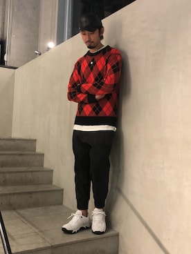 「IVXLCDM（アイヴィーエックスエルシーディエム）のアイテム」を使った、ヤギさん（メンズ・180cm）の秋コーディネート