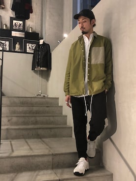 「ami（アミ）のアイテム」を使った、ヤギさん（メンズ・180cm）の秋コーディネート