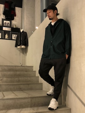 「ami（アミ）のアイテム」を使った、ヤギさん（メンズ・180cm）の秋コーディネート