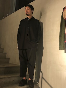 「CPH（シーピーエイチ）のアイテム（ニットキャップ/ビーニー）」を使った、ヤギさん（メンズ・180cm）の冬コーディネート