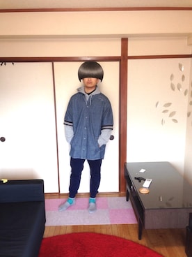 「IKEA（イケア）のアイテム（その他）」を使った、たこやきさん（メンズ・172cm）の冬コーディネート