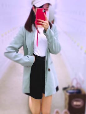 「ミント×ブラック」｜Senaさん（レディース・159cm）の春コーディネート