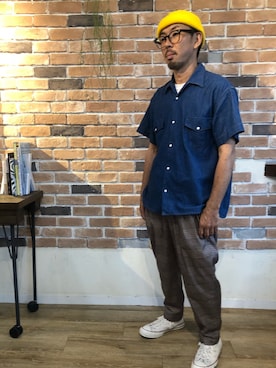 「KITH（キス）のアイテム（スニーカー）」を使った、髭太さん（メンズ・167cm）の夏コーディネート