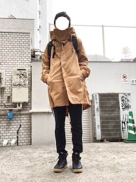 「AIR FORCE 1」｜「アイテム（その他アウター）」を使った、WDさん（メンズ・166cm）の春コーディネート