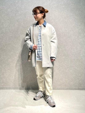 「Tシャツ/カットソー」｜「アイテム（その他アウター）」を使った、SAEKOさん（レディース・151cm）の冬コーディネート