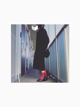 「RAGEBLUE（レイジブルー）のアイテム（ハンチング/ベレー帽）」を使った、higaki  youさん（レディース・161cm）の冬コーディネート