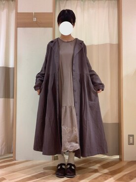 「アイテム（ステンカラーコート）」を使った、  𝕒𝕚𝕜𝕒 ༜さん（レディース・161cm・20代）の秋コーディネート