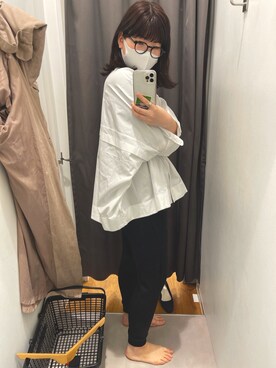 「プラスJ」｜「アイテム（スウェットパンツ）」を使った、まさこさん（レディース・168cm）の春コーディネート