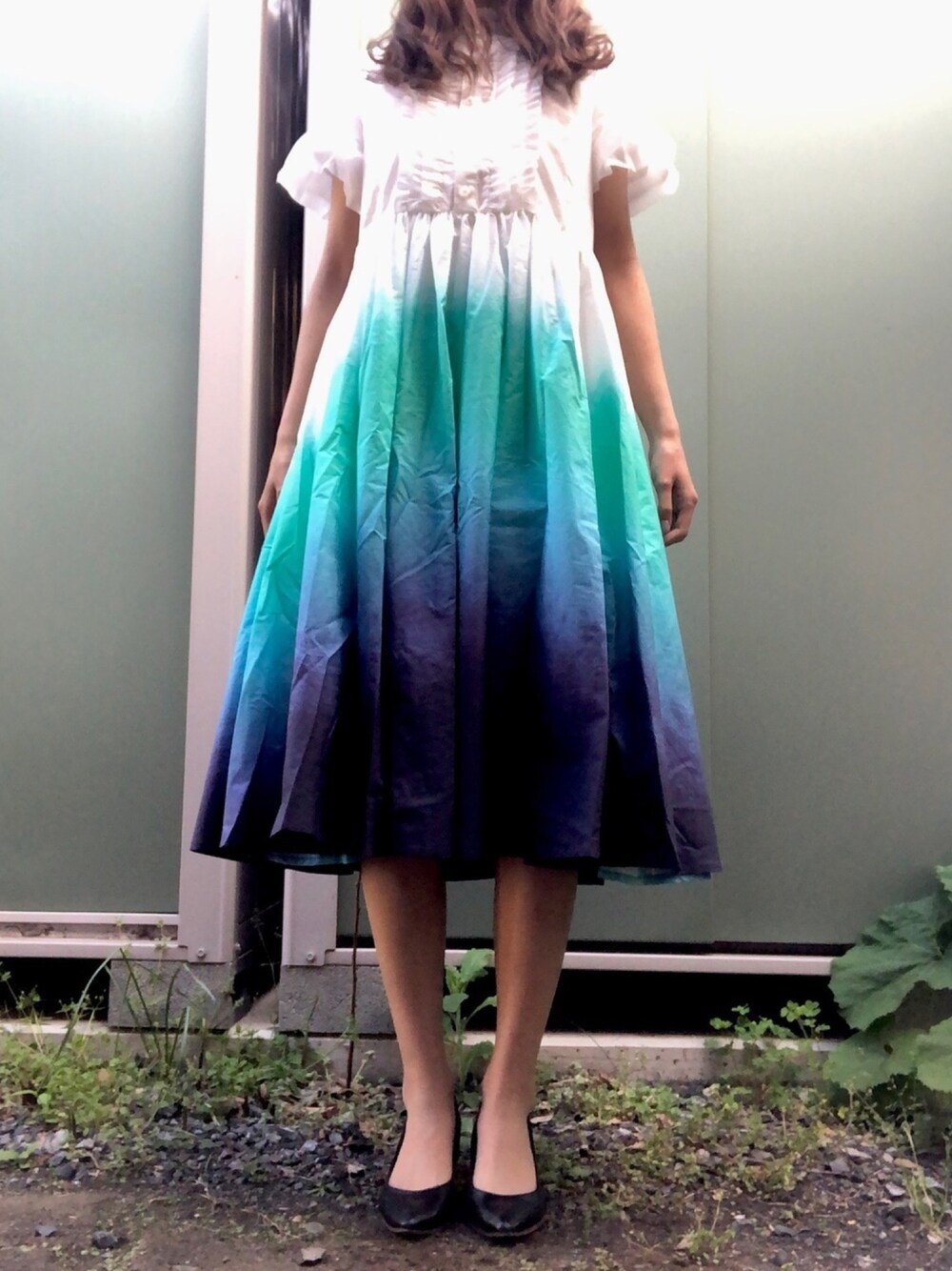 hazama 見えないものを見ようとして見上げた夜空のシャツドレス受注生産で販売されたha