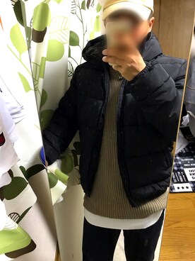 「H&M DIVIDED（エイチアンドエム　ディヴァイデッド）のアイテム（ジャケット/アウター）」を使った、アズマっくすさん（メンズ・169cm）の冬コーディネート