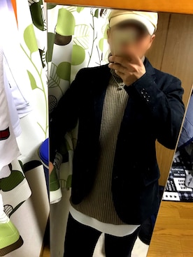 「H&M DIVIDED（エイチアンドエム　ディヴァイデッド）のアイテム（ジャケット/アウター）」を使った、アズマっくすさん（メンズ・169cm）の冬コーディネート