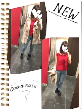 「CECIL McBEE（セシルマクビー）のアイテム（トレンチコート）」を使った、yさん（レディース・161cm）の春コーディネート