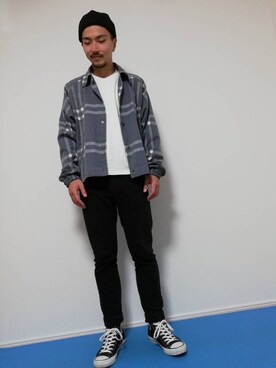 「CIAOPANIC（チャオパニック）のアイテム（その他アウター）」を使った、おもちさん（メンズ・173cm）の秋コーディネート