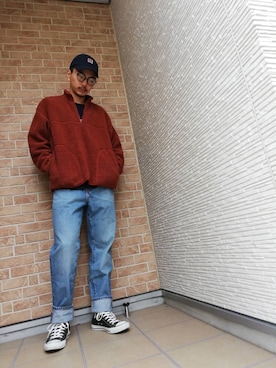 「BEN DAVIS（ベンデイビス）のアイテム（キャップ）」を使った、おもちさん（メンズ・173cm）の秋コーディネート