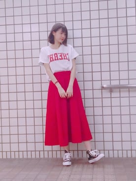 「アイテム（腕時計）」を使った、🍦みうみ🍦さん（レディース・165cm）の春コーディネート
