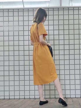 「earth music&ecology（アースミュージックアンドエコロジー）のアイテム（ショルダーバッグ、ブラック系）」を使った、🍦みうみ🍦さん（レディース・165cm）の夏コーディネート