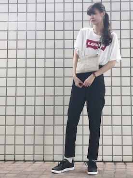 「サコッシュ」｜🍦みうみ🍦さん（レディース・165cm）の夏コーディネート