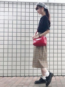 「アイテム（ハンチング/ベレー帽）」を使った、🍦みうみ🍦さん（レディース・165cm）の秋コーディネート