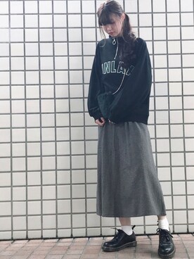 「earth music&ecology（アースミュージックアンドエコロジー）のアイテム（ショルダーバッグ）」を使った、🍦みうみ🍦さん（レディース・165cm）の秋コーディネート