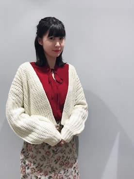 「ニットカーディガン」｜🍦みうみ🍦さん（レディース・165cm・20代）の秋コーディネート