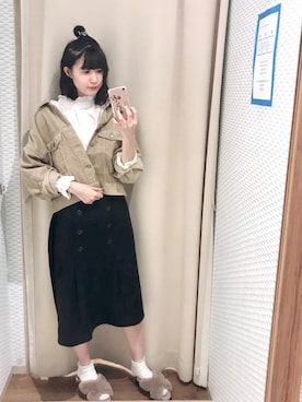 「アイテム（その他アウター）」を使った、🍦みうみ🍦さん（レディース・165cm）の秋コーディネート