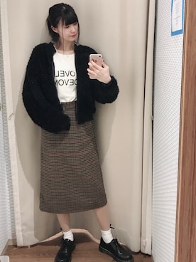 「ファー」｜🍦みうみ🍦さん（レディース・165cm）の秋コーディネート