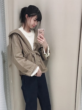 「アイテム（マウンテンパーカー）」を使った、🍦みうみ🍦さん（レディース・165cm・20代）の秋コーディネート