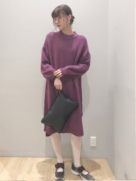「ニットワンピース」｜🍦みうみ🍦さん（レディース・165cm）の冬コーディネート