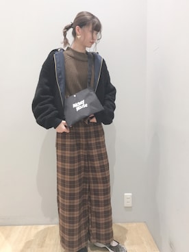 「ハイウエスト」｜「アイテム（ジャケット/アウター）」を使った、🍦みうみ🍦さん（レディース・165cm）の冬コーディネート