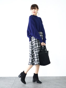 「earth music&ecology（アースミュージックアンドエコロジー）のアイテム（トートバッグ）」を使った、🍦みうみ🍦さん（レディース・165cm）の冬コーディネート