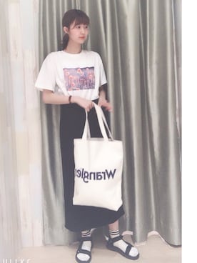 「リブスカート」｜🍦みうみ🍦さん（レディース・165cm）の春コーディネート