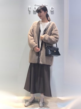 「冬コーデ」｜「アイテム（その他アウター）」を使った、🍦みうみ🍦さん（レディース・165cm）の秋コーディネート