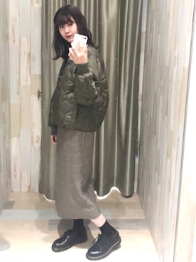 「ガンクラブチェック」｜🍦みうみ🍦さん（レディース・165cm）の秋コーディネート