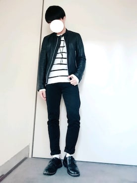 「HARE（ハレ）のアイテム（ソックス/靴下）」を使った、くっちーさん（メンズ・166cm）の冬コーディネート