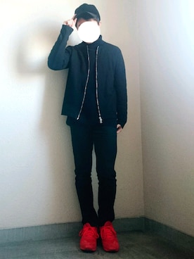 「ドラフトリーバイス」｜「アイテム（キャップ）」を使った、くっちーさん（メンズ・166cm）の冬コーディネート