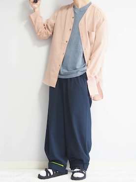 「MYSELF ABAHOUSE」｜くっちーさん（メンズ・166cm）の夏コーディネート